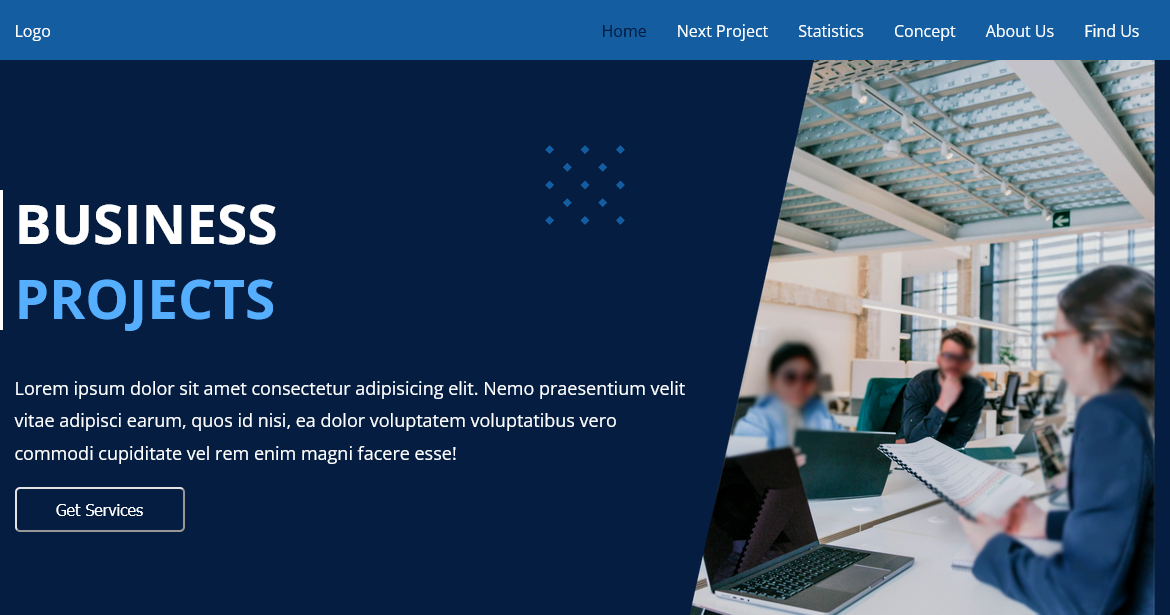  business website screenshot