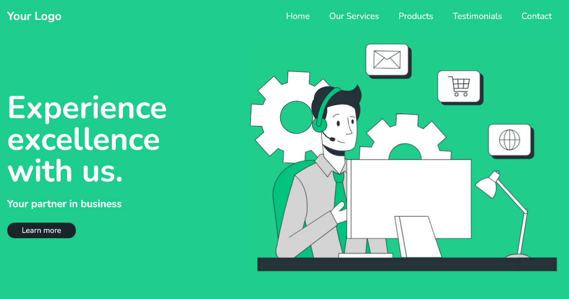 company website screenshot